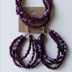 Handmade earrings/bracelet set